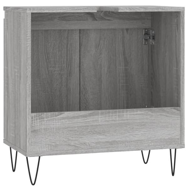 vidaXL badeværelsesskab 58x33x60 cm konstrueret træ grå sonoma-eg -  Badeværelsesborde