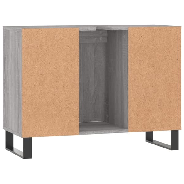 vidaXL Badrumsskåp grå sonoma 80x33x60 cm konstruerat trä -  Badrumsunderskåp