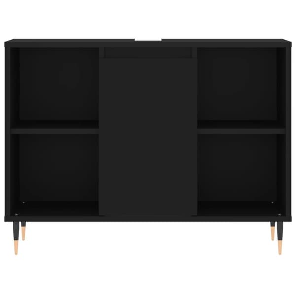vidaXL Badrumsskåp svart 80x33x60 cm konstruerat trä -  Badrumsunderskåp