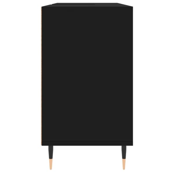 vidaXL Badrumsskåp svart 80x33x60 cm konstruerat trä -  Badrumsunderskåp