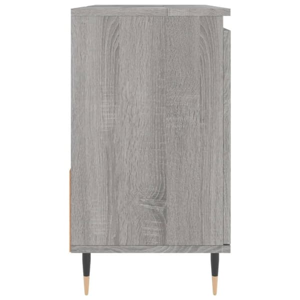 vidaXL badeværelsesskab 65x33x60 cm konstrueret træ grå sonoma-eg -  Badeværelsesborde