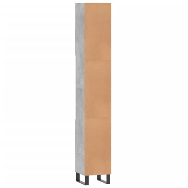 vidaXL Kylpyhuoneen kaappi betoninharmaa 30x30x190 cm tekninen puu -  Kylpyhuoneen kampauspöydät