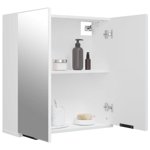 vidaXL Spegelskåp vit 64x20x67 cm -  Badrumsunderskåp