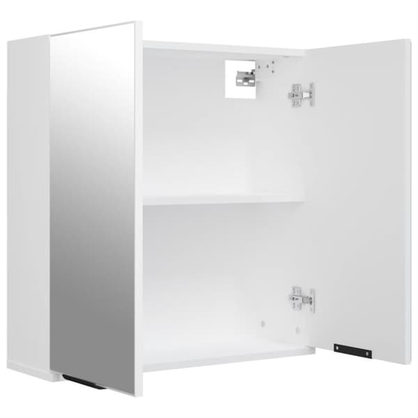 vidaXL Spegelskåp vit 64x20x67 cm -  Badrumsunderskåp