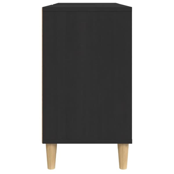vidaXL Tvättställsskåp svart 80x33x60 cm konstruerat trä -  Badrumsunderskåp