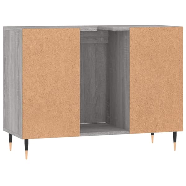 vidaXL Badrumsskåp grå sonoma 80x33x60 cm konstruerat trä -  Badrumsunderskåp