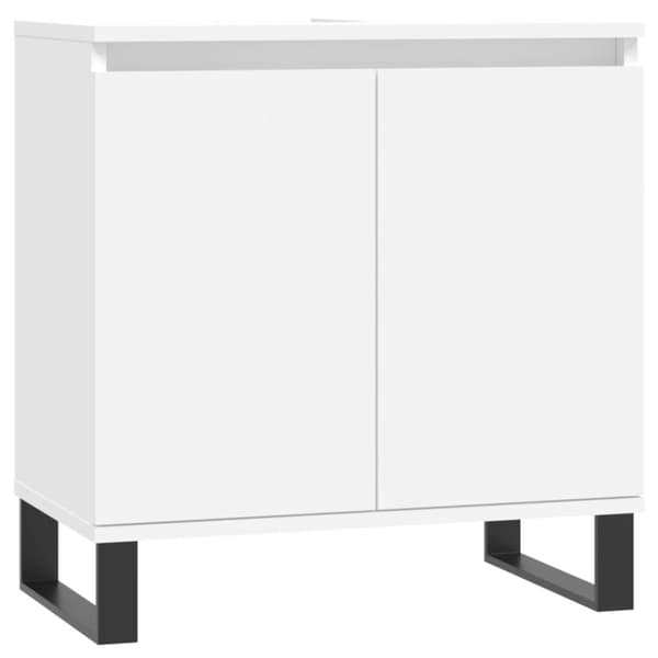 vidaXL badeværelsesskab 58x33x60 cm konstrueret træ hvid -  Badeværelsesborde