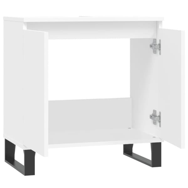 vidaXL badeværelsesskab 58x33x60 cm konstrueret træ hvid -  Badeværelsesborde
