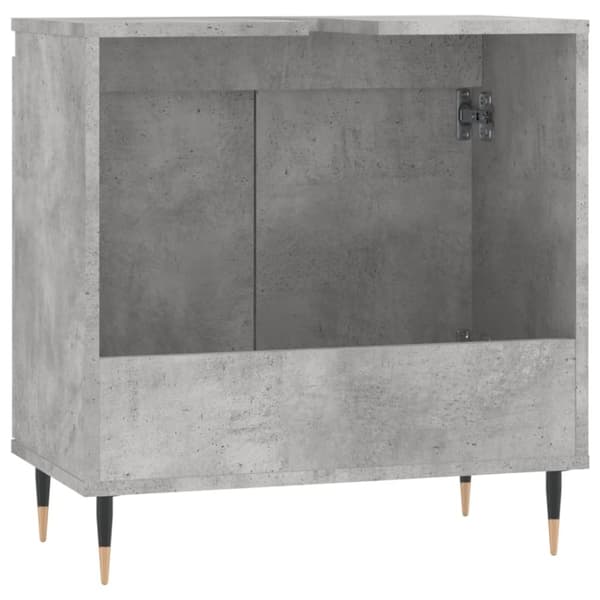 vidaXL badeværelsesskab 58x33x60 cm konstrueret træ betongrå -  Badeværelsesborde
