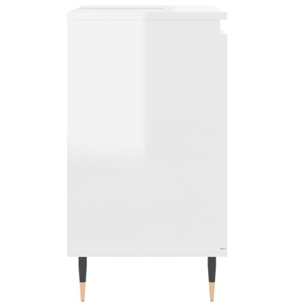 vidaXL Badrumsskåp vit högglans 58x33x60 cm konstruerat trä -  Badrumsunderskåp