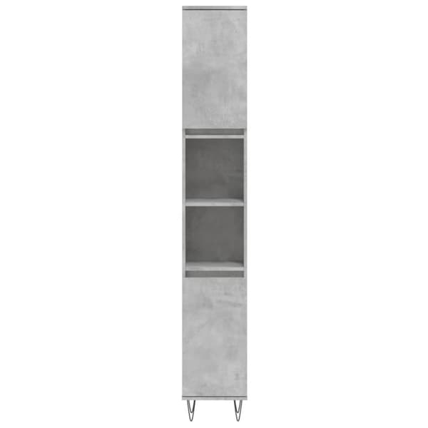 vidaXL Badrumsskåp betonggrå 30x30x190 cm konstruerat trä -  Badrumsunderskåp