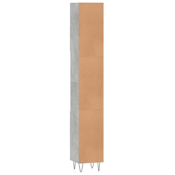 vidaXL Badrumsskåp betonggrå 30x30x190 cm konstruerat trä -  Badrumsunderskåp