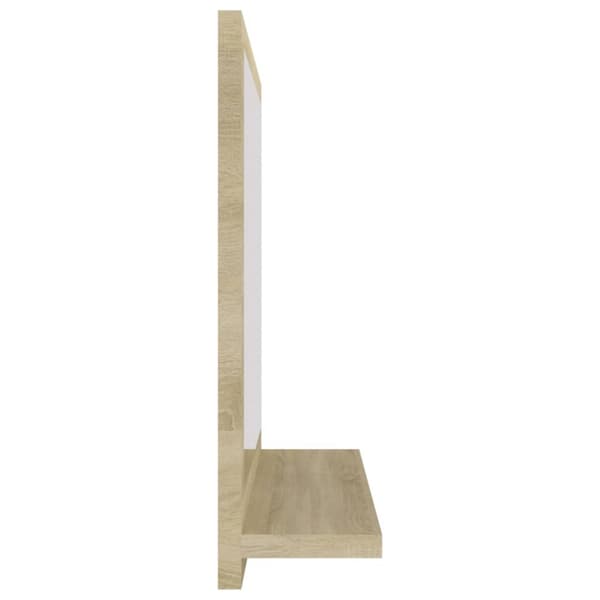 vidaXL badeværelsesspejl 40x10,5x37 cm konstrueret træ sonoma-eg -  Badeværelsesborde