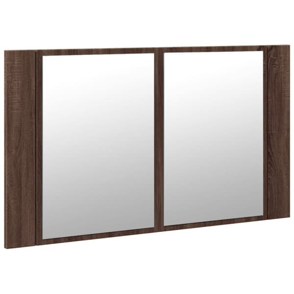vidaXL Kylpyhuoneen LED peilikaappi ruskea tammi 80x12x45 cm akryyli -  Kylpyhuoneen kampauspöydät