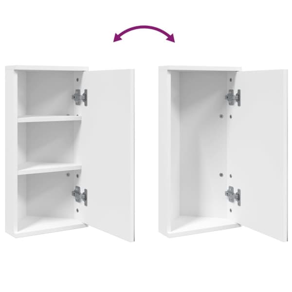 vidaXL Spegelskåp hörn vit 30x24x60 cm -  Badrumsunderskåp