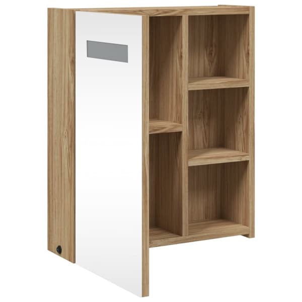 vidaXL Kylpyhuoneen peilikaappi LED-valolla vaalea tammi 45x13x52 cm -  Kylpyhuoneen kampauspöydät