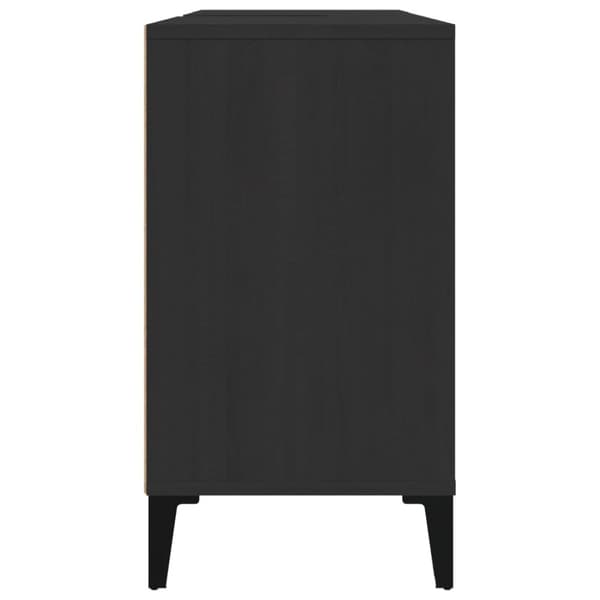 vidaXL Tvättställsskåp svart 80x33x60 cm konstruerat trä -  Badrumsunderskåp