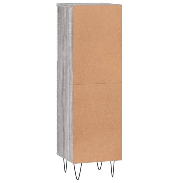 vidaXL Badrumsskåp grå sonoma 30x30x100 cm konstruerat trä -  Badrumsunderskåp