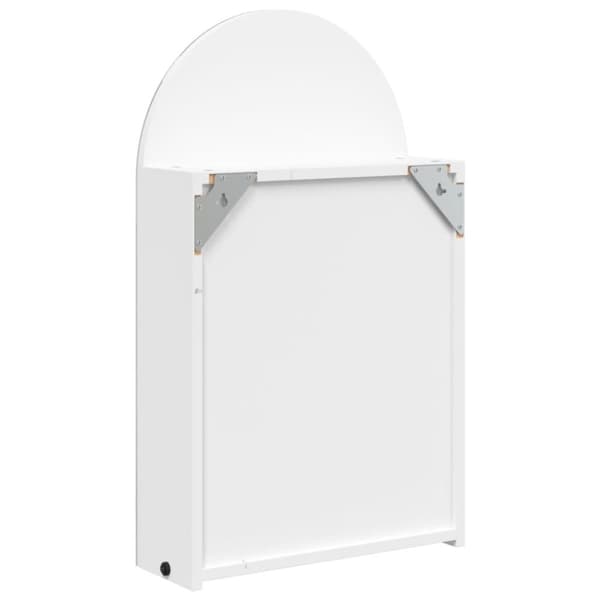 vidaXL Kylpyhuoneen peilikaappi LED-valolla kaari valk. 42x13x70 cm -  Kylpyhuoneen kampauspöydät