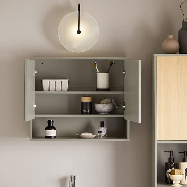 Rootz badeværelsesspejlskab - Vægskab - Opbevaringsorganisator - Pladsbesparende 2-i-1 design - Justerbare hylder - Nem montering - 60 cm x 49,5 cm x