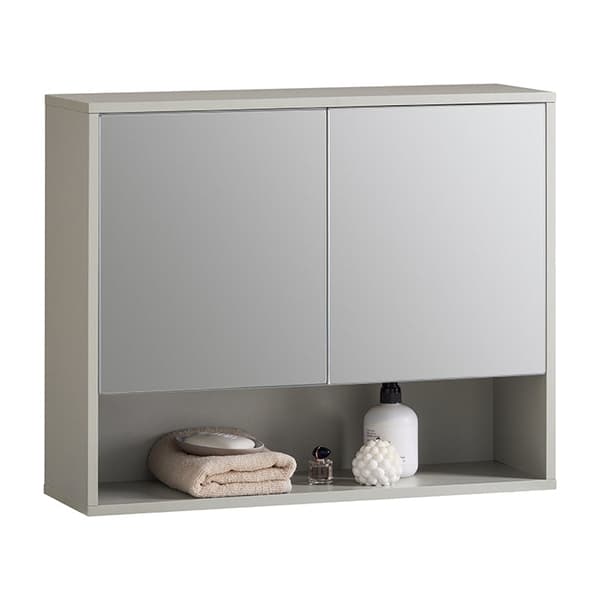 Rootz badeværelsesspejlskab - Vægskab - Opbevaringsorganisator - Pladsbesparende 2-i-1 design - Justerbare hylder - Nem montering - 60 cm x 49,5 cm x