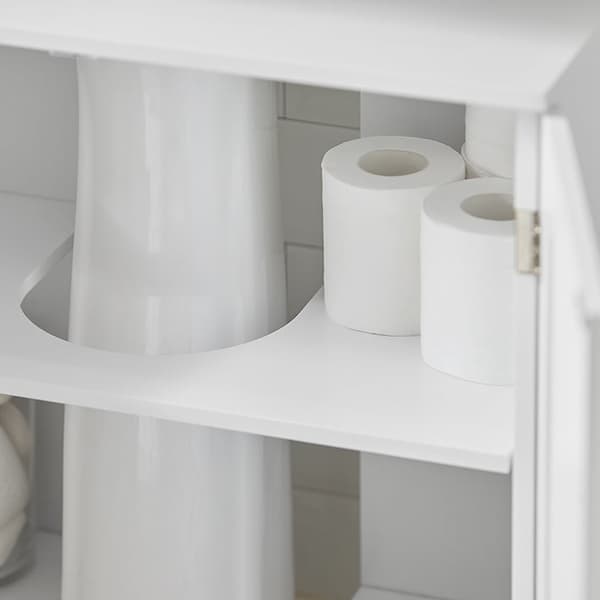 Rootz pesuallaskaappi - Kylpyhuoneen alaosa - Säilytyskaappi - Magneettinen lukitus - Säädettävä hylly - MDF-rakenne - 60cm x 60cm x 30cm