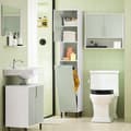 Miniatyrbillede 4 af 9: Rootz moderne badeværelses kommode med 2 døre - Skænk - Entreskab - Justerbar hylde - Stor opbevaringsplads - Vandtætte metalben - Hvid-grøn - 60 cm x