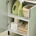 Miniatyrbillede 8 af 9: Rootz moderne badeværelses kommode med 2 døre - Skænk - Entreskab - Justerbar hylde - Stor opbevaringsplads - Vandtætte metalben - Hvid-grøn - 60 cm x