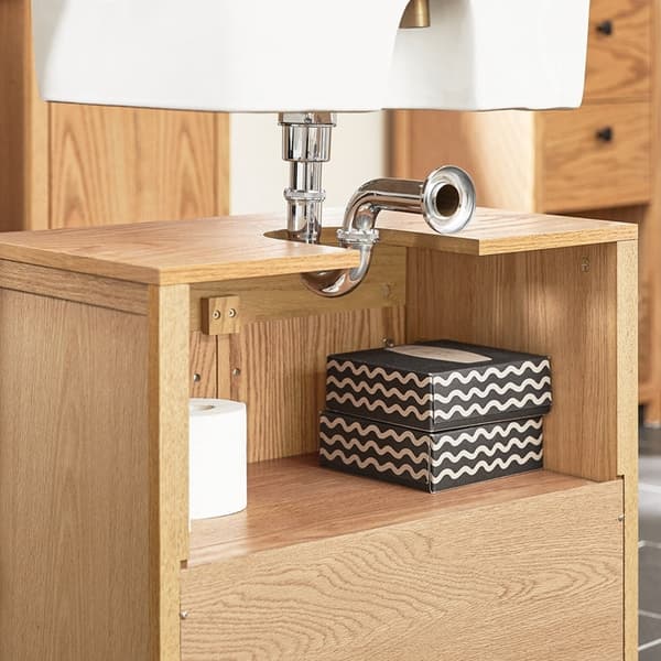 Rootz Diskbänk Underskåp - Badrumsskåp - Tvättställsställ - Fuktbeständig - Justerbar hylla - Enkel montering - 60cm x 60cm x 35cm