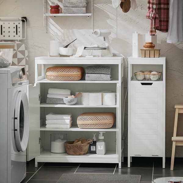 Rootz Modern Badrumsskåp - Skänk - Hallgarderob - Rymlig förvaring - Mångsidig användning - Stabil design - 70cm x 90cm x 35cm