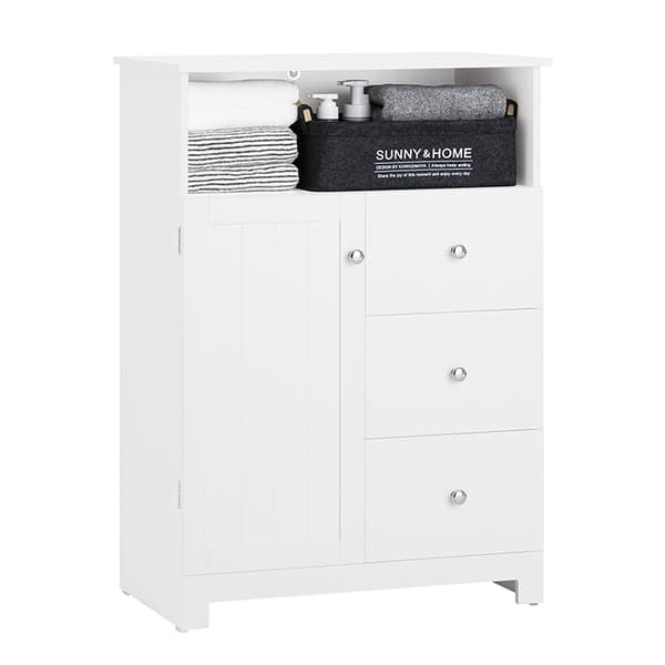 Rootz badrumsbyrå - Förvaringsskåp - Hallgarderob - Justerbar hylla - Tippskydd - Rymlig design - 60cm x 86cm x 33cm