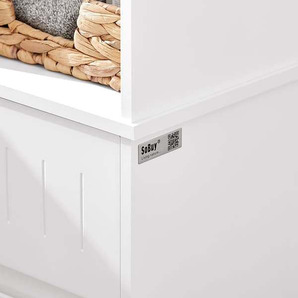 Rootz Højt badeværelsesskab - Opbevaringstårn - Linnedskab - Justerbare hylder - Anti-tip design - MDF-konstruktion - 30 cm x 170 cm x 30 cm