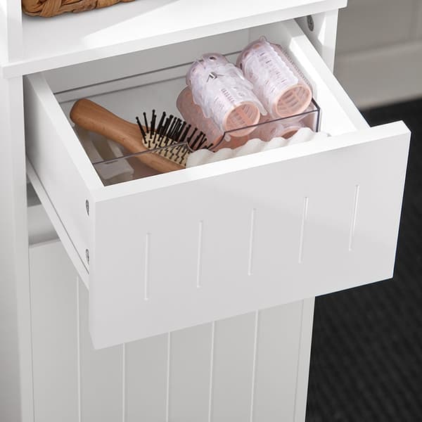 Rootz Højt badeværelsesskab - Opbevaringstårn - Linnedskab - Justerbare hylder - Anti-tip design - MDF-konstruktion - 30 cm x 170 cm x 30 cm