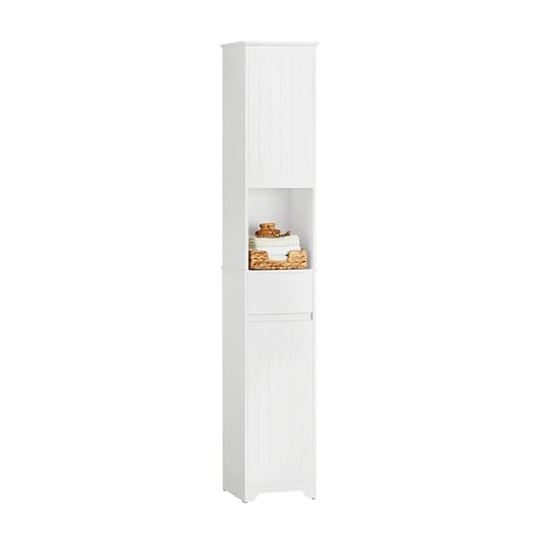 Rootz Højt badeværelsesskab - Opbevaringstårn - Linnedskab - Justerbare hylder - Anti-tip design - MDF-konstruktion - 30 cm x 170 cm x 30 cm
