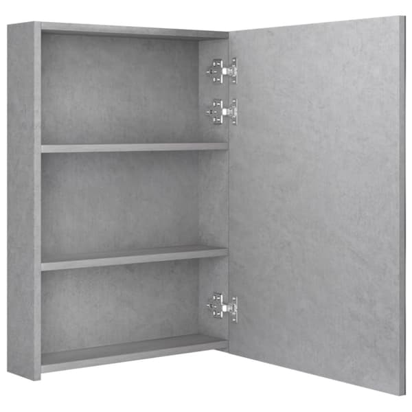 The Living Store LED kylpyhuoneen peilikaappi betoninharmaa 50x13x70 cm -  Kylpyhuoneen kampauspöydät