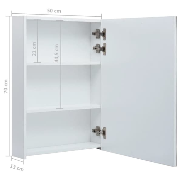 The Living Store Badrumsskåp med spegel LED 50x13x70 cm -  Badrumsunderskåp