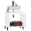 Miniatyrbild 6 av 11: The Living Store Tvättställsskåp vit 58x33x60 cm konstruerat trä -  Badrumsunderskåp