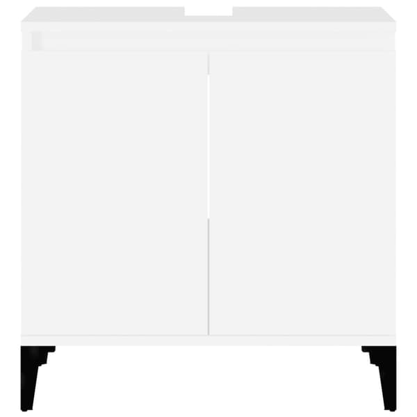 The Living Store Tvättställsskåp vit 58x33x60 cm konstruerat trä -  Badrumsunderskåp