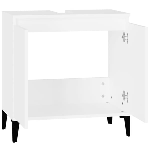 The Living Store Tvättställsskåp vit 58x33x60 cm konstruerat trä -  Badrumsunderskåp