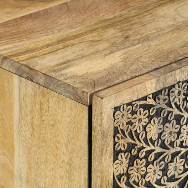 The Living Store Tvättställsskåp 62x33x58 cm massivt mangoträ -  Badrumsunderskåp