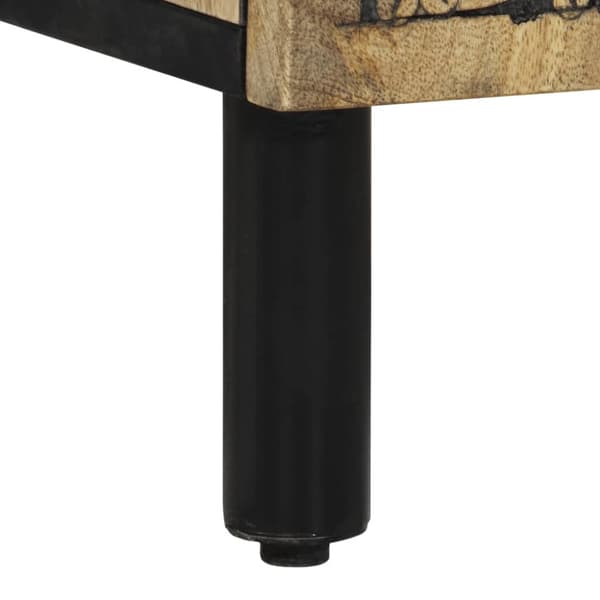 The Living Store Tvättställsskåp 62x33x58 cm massivt mangoträ -  Badrumsunderskåp