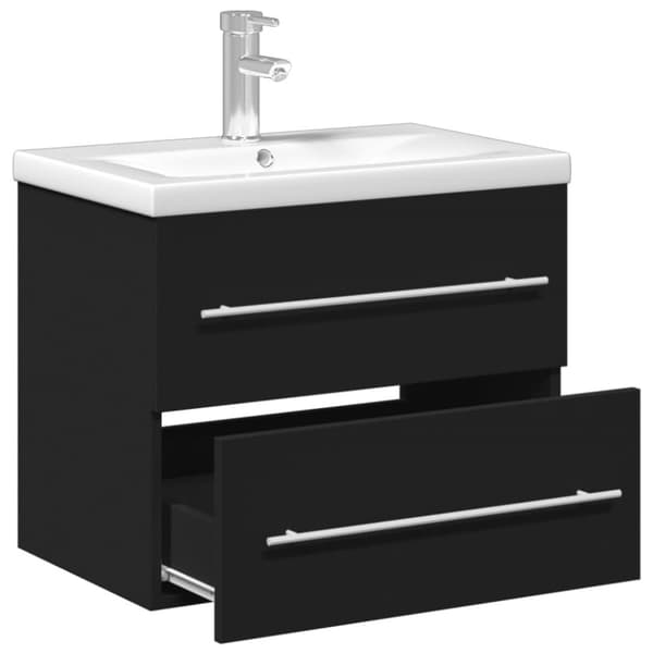 The Living Store Tvättställ med underskåp svart - Badrumsunderskåp