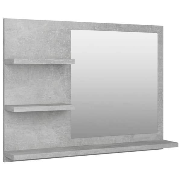Badrumsunderskåp - Living Badrumsspegel betonggrå 60x10,5x45 cm konstruerat trä