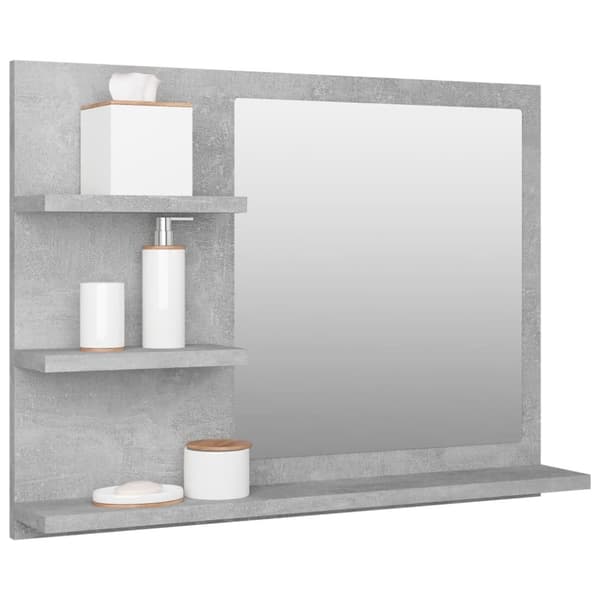 Badrumsunderskåp - Living Badrumsspegel betonggrå 60x10,5x45 cm konstruerat trä