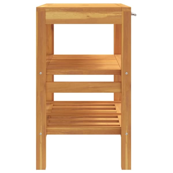 Badrumsunderskåp - Living Badrumsunderskåp med 2 hyllor 74x45x75 cm massivt trä