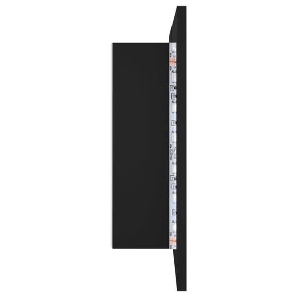 Kylpyhuoneen LED peilikaappi musta 80x12x45 cm akryyli - LED Peilikaappi - LED Peilikaapit - Home & Living