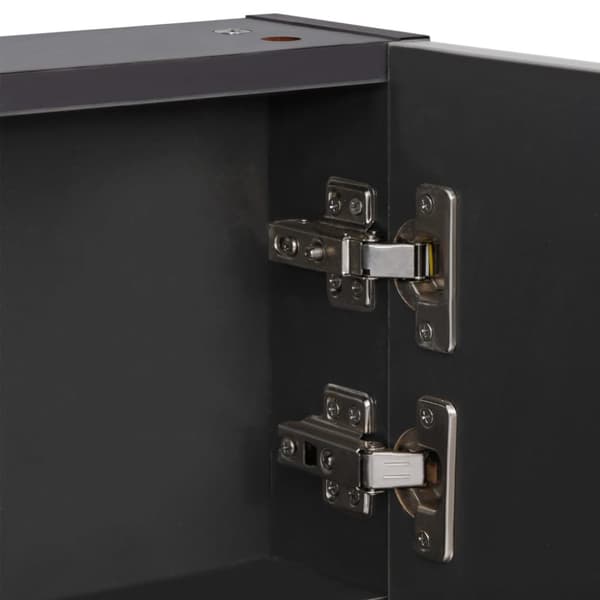 Badeværelsesskab med spejl + LED-lys 89x14x62 cm - Badeværelsesskab - Badeværelsesskabe - Home & Living