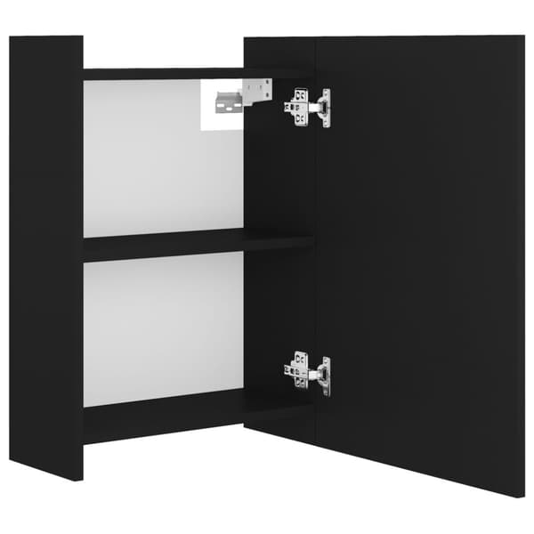 Spegelskåp för badrum svart 62,5x20,5x64 cm konstruerat trä - Spegelskåp - Badrumsskåp - Home & Living