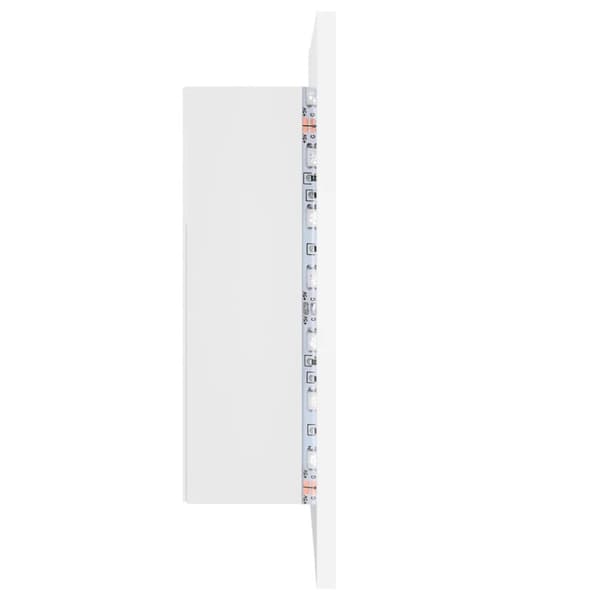 Spegelskåp med LED vit 40x12x45 cm akryl - LED-spegel - LED-speglar - Home & Living
