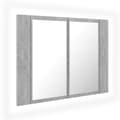 Pikkukuva 3 / 11: Kylpyhuoneen LED peilikaappi betoninharmaa 60x12x45 cm akryyli - LED Peilikaappi - LED Peilikaapit - Home & Living